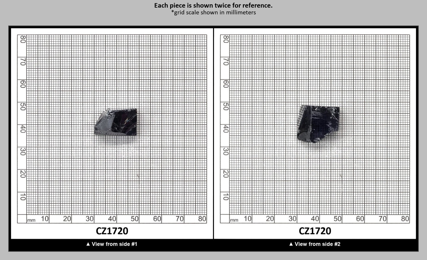 Ocean Grey Diamond Cubic Zirconia Faceting Rough for Gem Cutting - Various Sizes : CZ1720