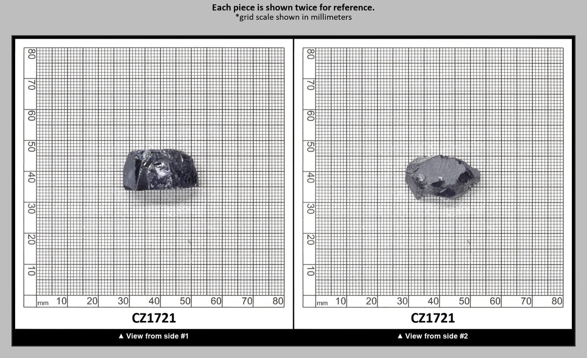 Ocean Grey Diamond Cubic Zirconia Faceting Rough for Gem Cutting - Various Sizes : CZ1721