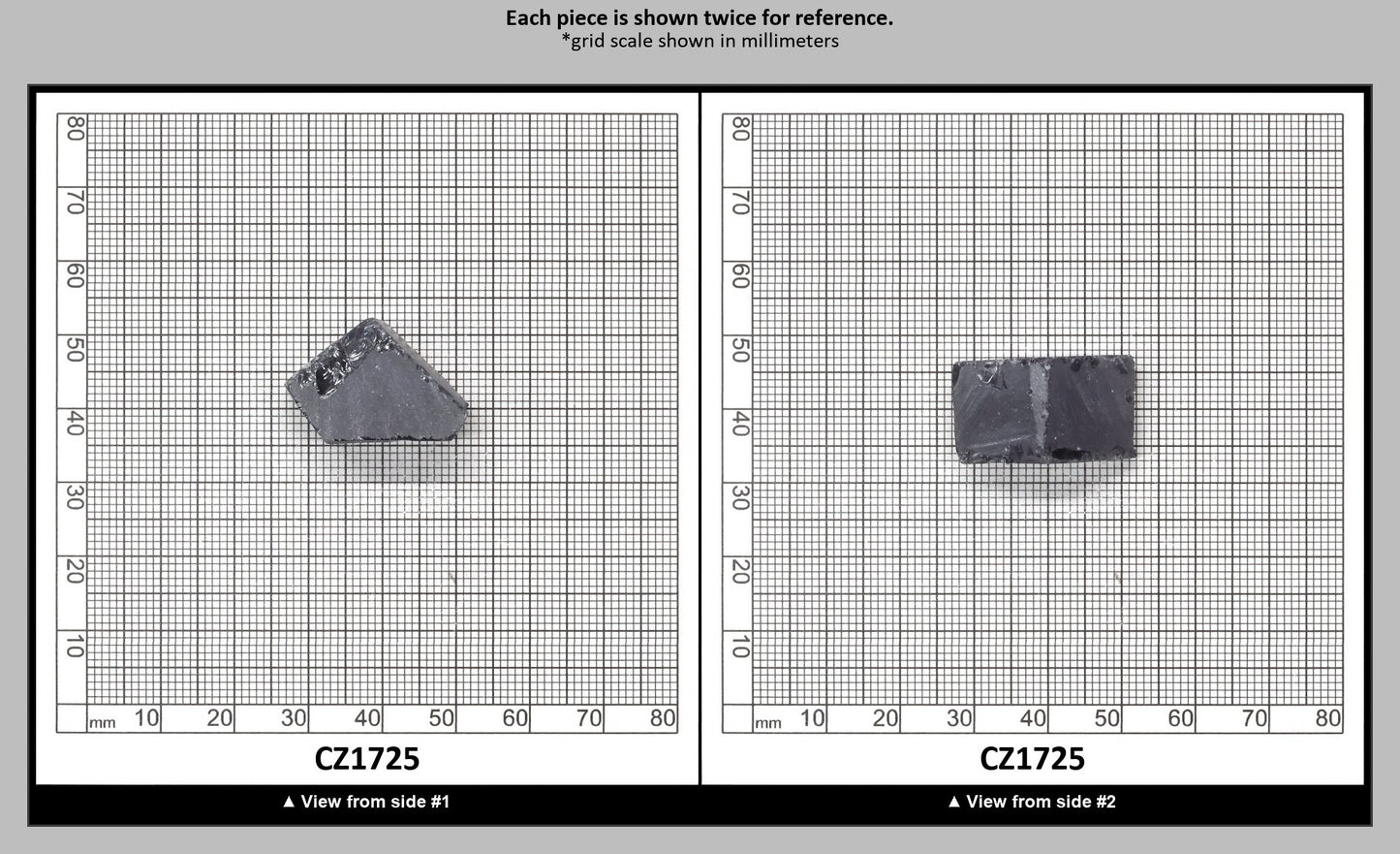 Ocean Grey Diamond Cubic Zirconia Faceting Rough for Gem Cutting - Various Sizes : CZ1725