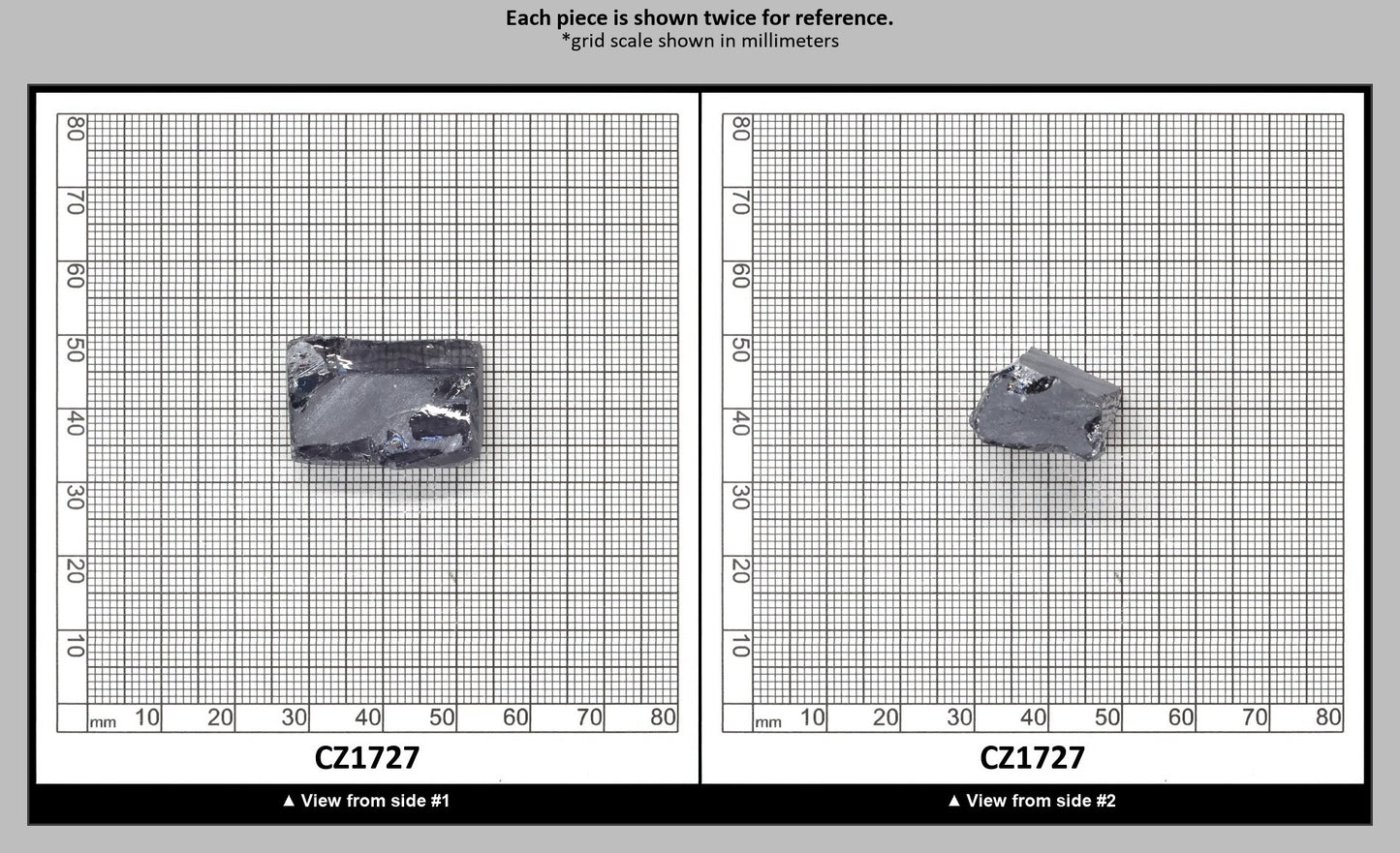 Ocean Grey Diamond Cubic Zirconia Faceting Rough for Gem Cutting - Various Sizes : CZ1727