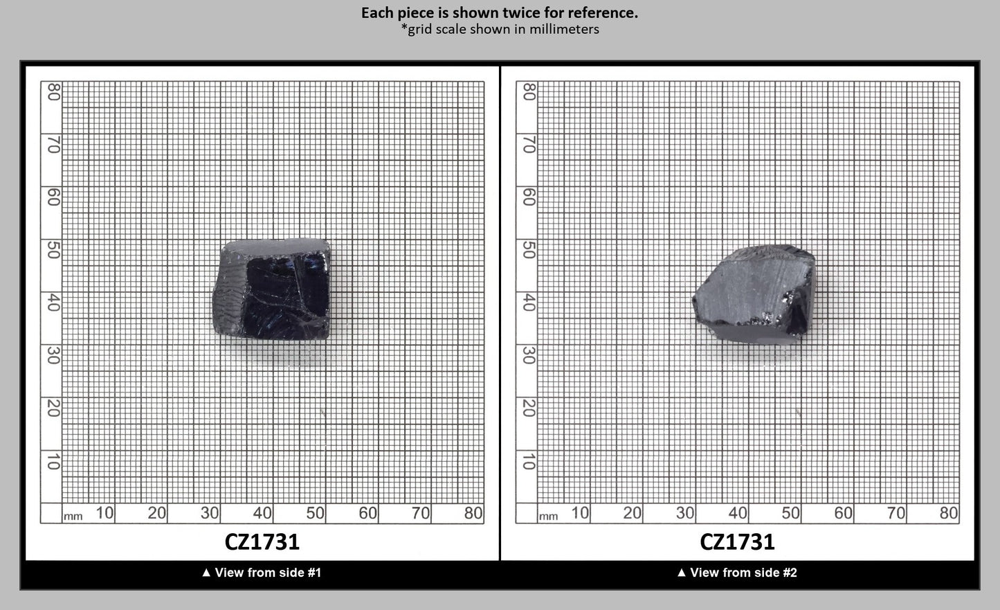 Ocean Grey Diamond Cubic Zirconia Faceting Rough for Gem Cutting - Various Sizes : CZ1731