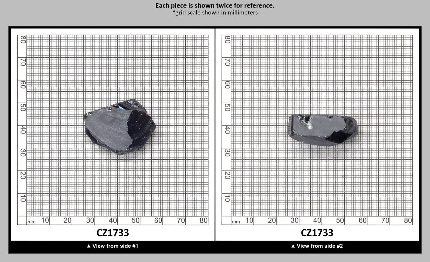 Ocean Grey Diamond Cubic Zirconia Faceting Rough for Gem Cutting - Various Sizes : CZ1733