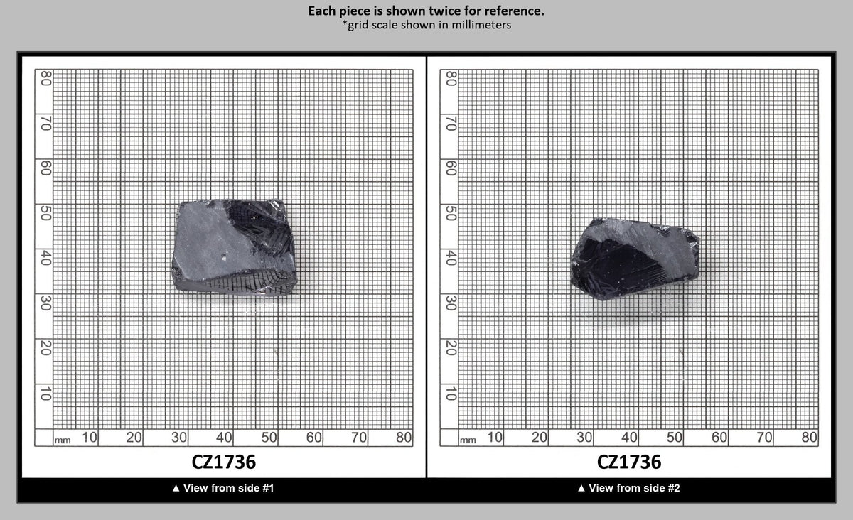 Ocean Grey Diamond Cubic Zirconia Faceting Rough for Gem Cutting - Various Sizes : CZ1736