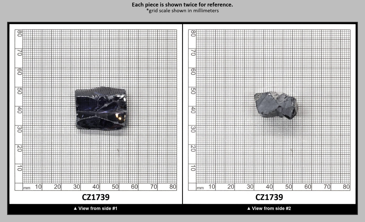Ocean Grey Diamond Cubic Zirconia Faceting Rough for Gem Cutting - Various Sizes : CZ1739