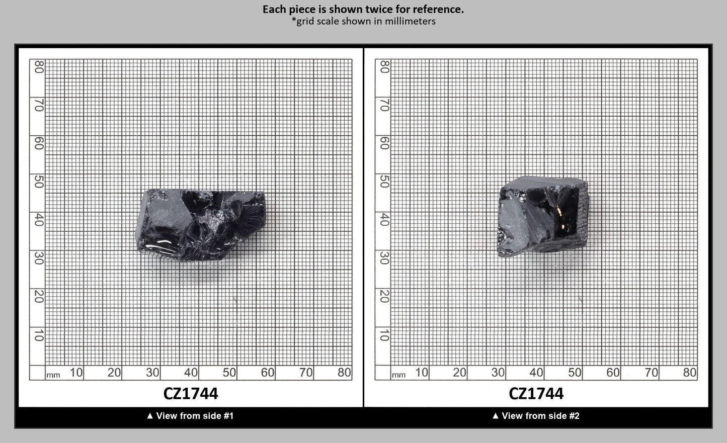 Ocean Grey Diamond Cubic Zirconia Faceting Rough for Gem Cutting - Various Sizes : CZ1744
