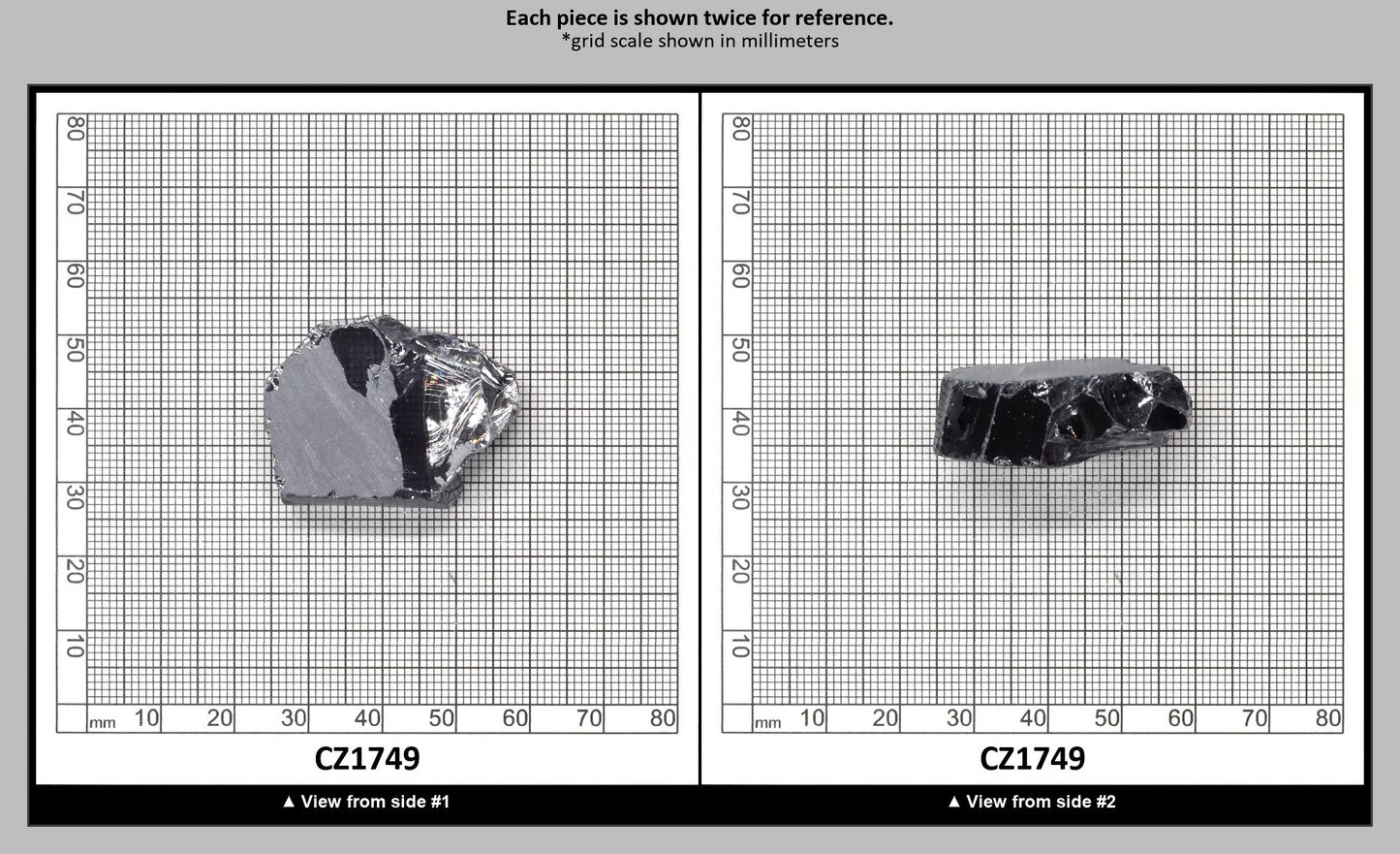Ocean Grey Diamond Cubic Zirconia Faceting Rough for Gem Cutting - Various Sizes : CZ1749