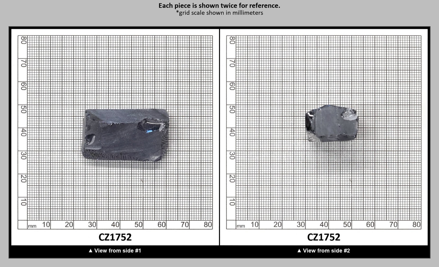 Ocean Grey Diamond Cubic Zirconia Faceting Rough for Gem Cutting - Various Sizes : CZ1752