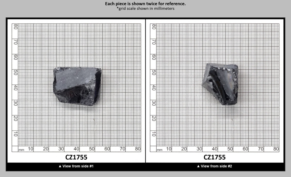 Ocean Grey Diamond Cubic Zirconia Faceting Rough for Gem Cutting - Various Sizes : CZ1755