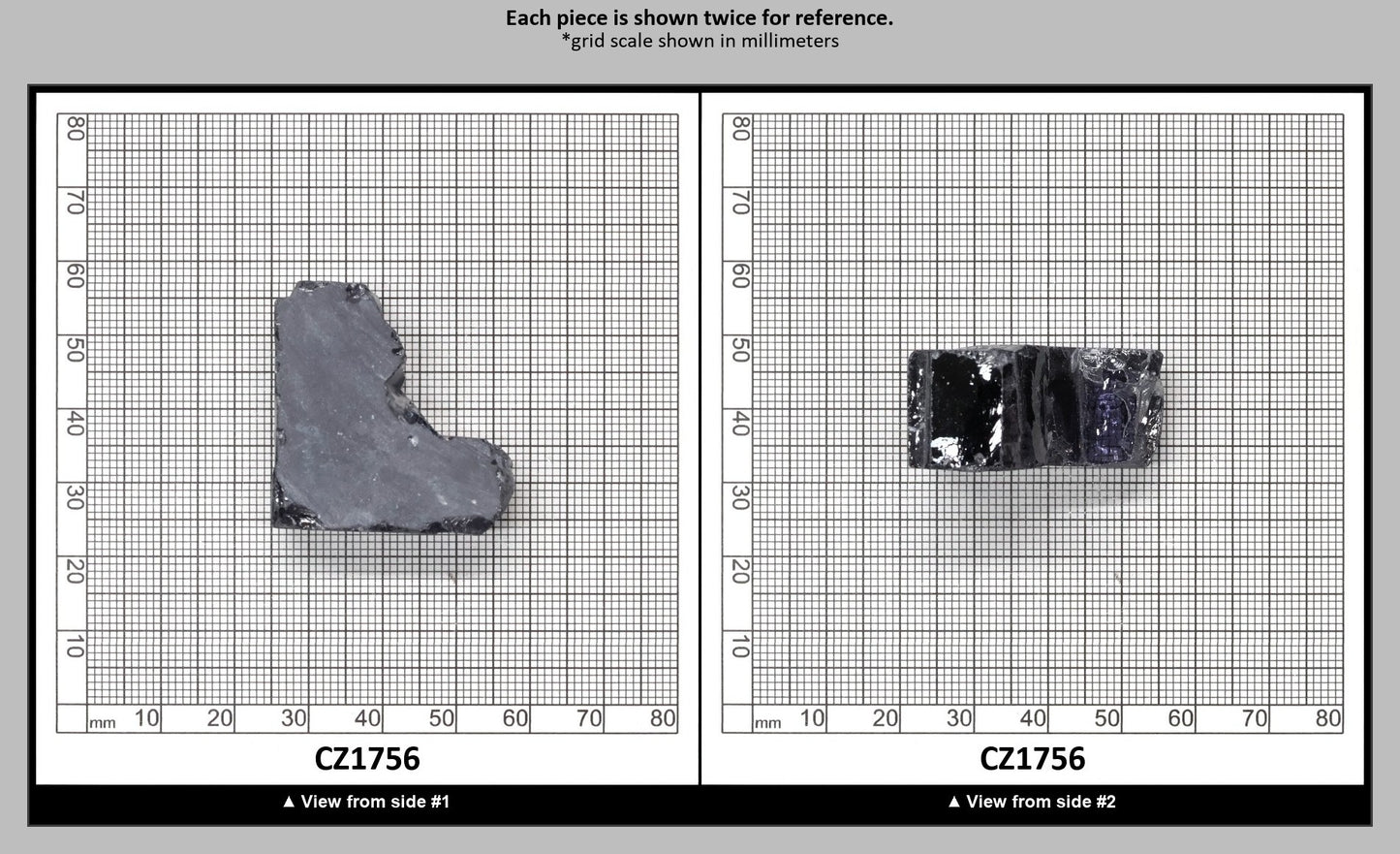 Ocean Grey Diamond Cubic Zirconia Faceting Rough for Gem Cutting - Various Sizes : CZ1756