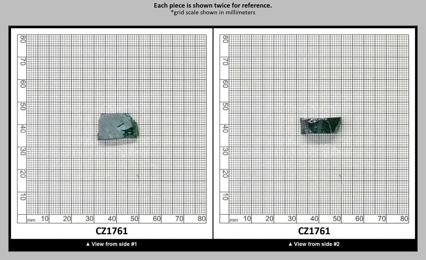 Emerald (Blueish) Cubic Zirconia Faceting Rough for Gem Cutting - Various Sizes : CZ1761