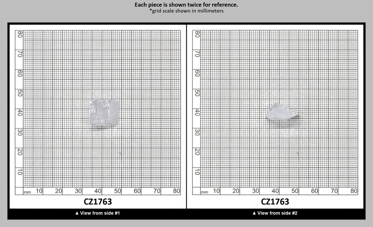 White Cubic Zirconia Faceting Rough for Gem Cutting - Various Sizes : CZ1763
