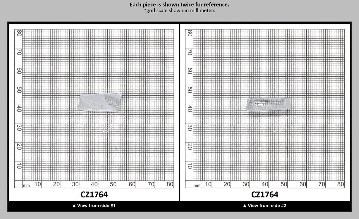 White Cubic Zirconia Faceting Rough for Gem Cutting - Various Sizes : CZ1764