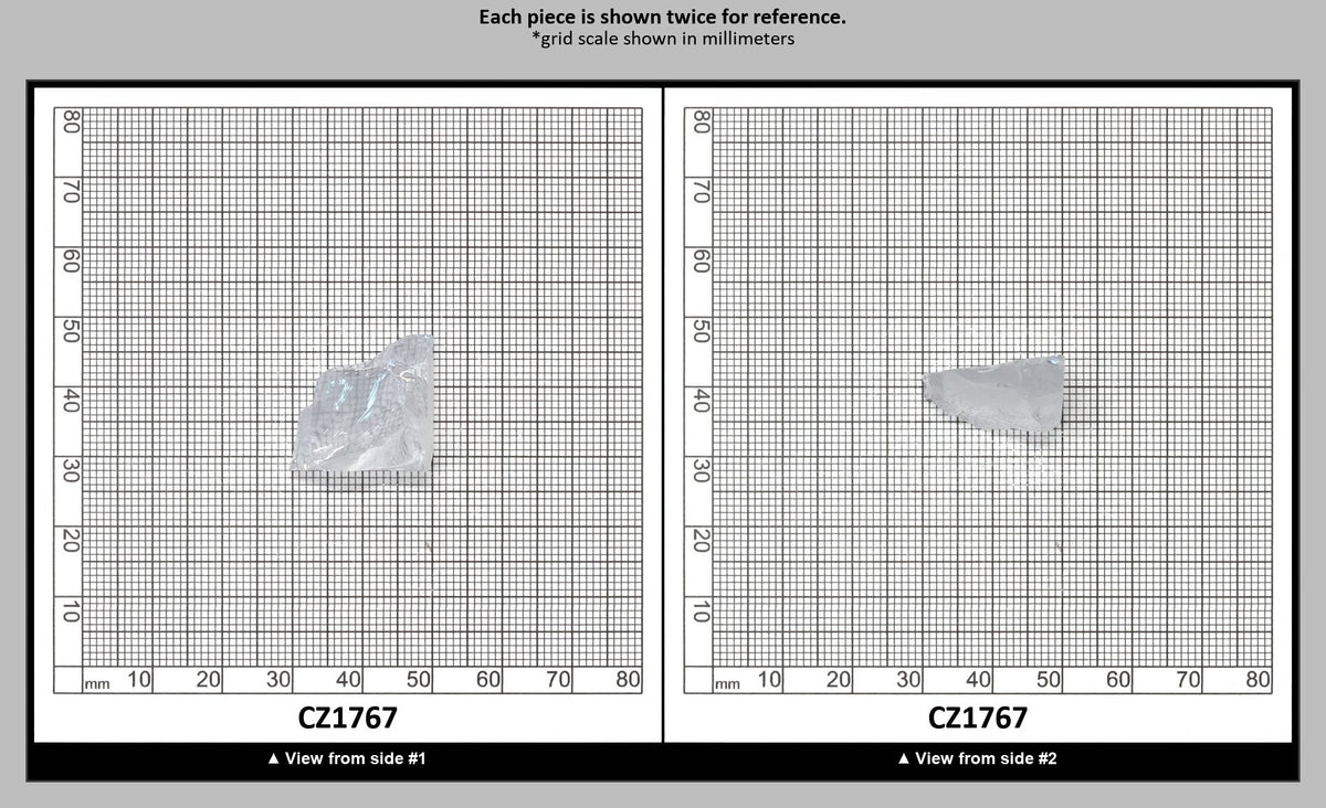 White Cubic Zirconia Faceting Rough for Gem Cutting - Various Sizes : CZ1767