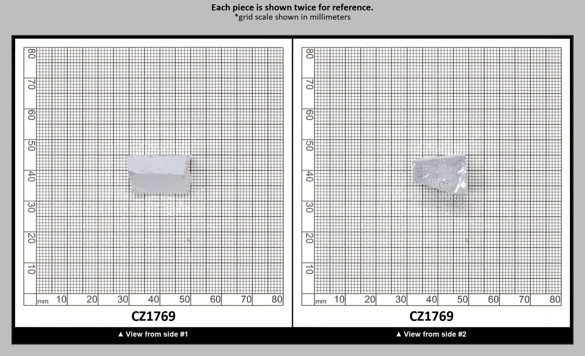White Cubic Zirconia Faceting Rough for Gem Cutting - Various Sizes : CZ1769