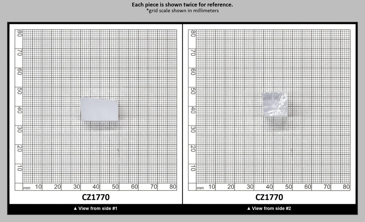 White Cubic Zirconia Faceting Rough for Gem Cutting - Various Sizes : CZ1770