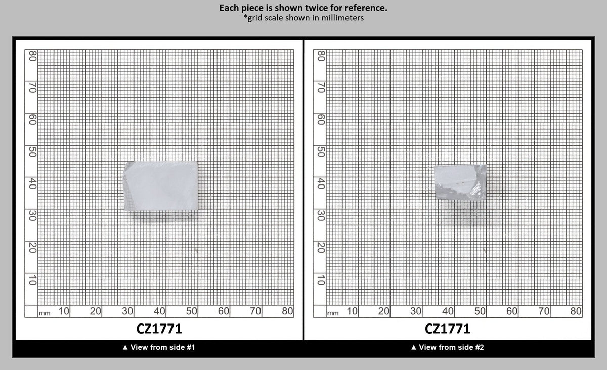 White Cubic Zirconia Faceting Rough for Gem Cutting - Various Sizes : CZ1771