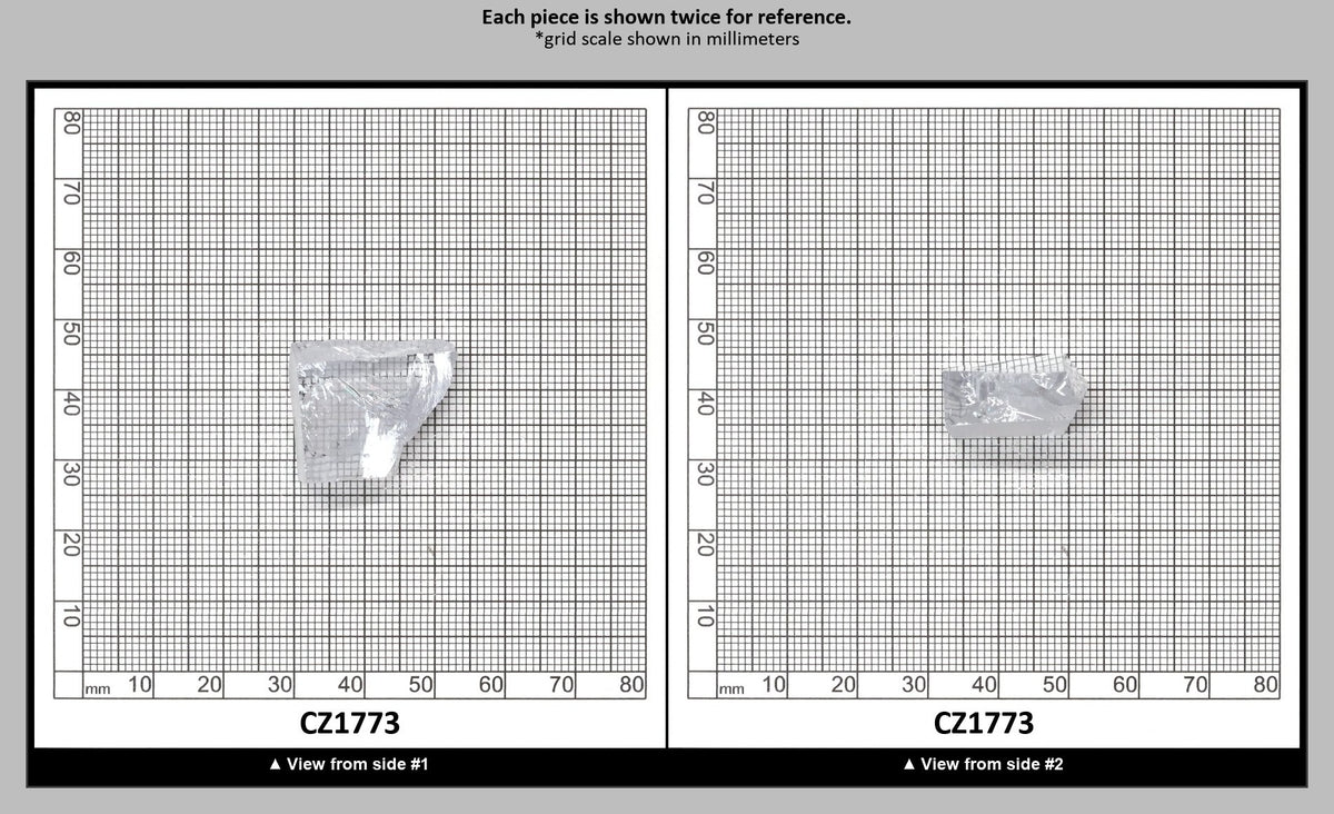 White Cubic Zirconia Faceting Rough for Gem Cutting - Various Sizes : CZ1773