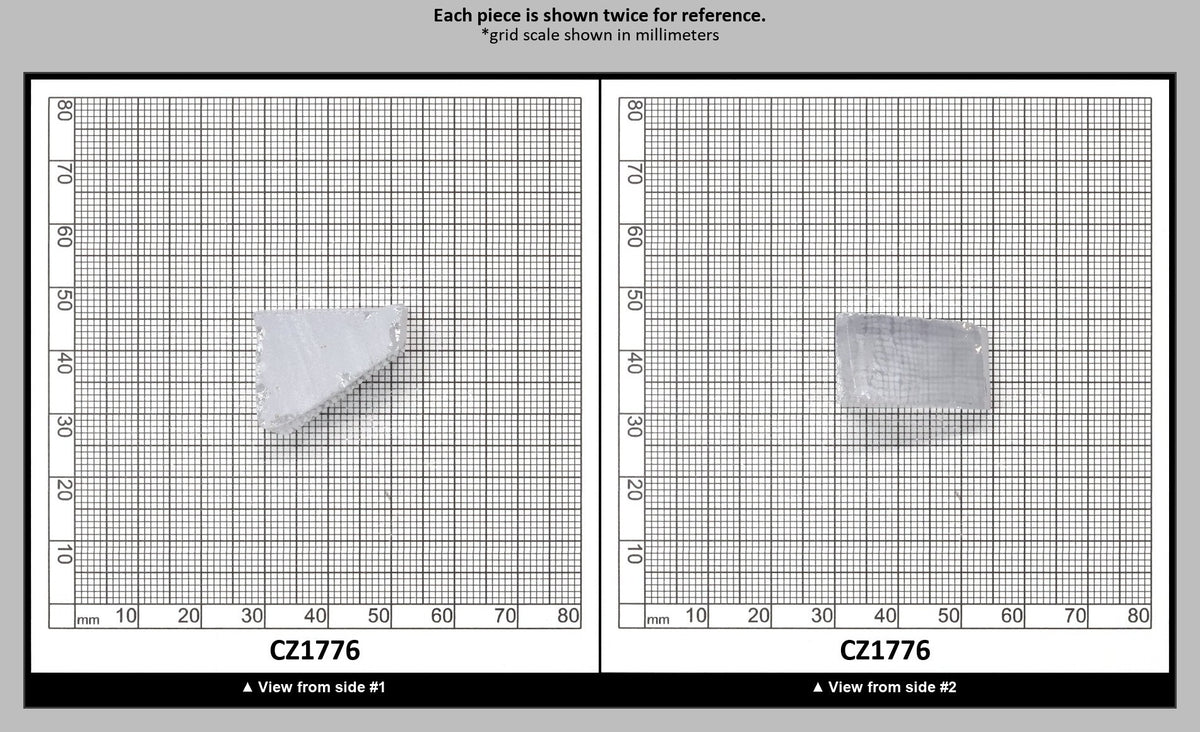 White Cubic Zirconia Faceting Rough for Gem Cutting - Various Sizes : CZ1776