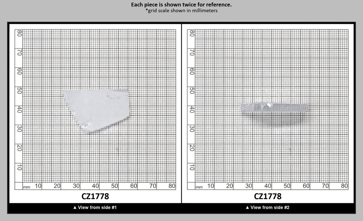 White Cubic Zirconia Faceting Rough for Gem Cutting - Various Sizes : CZ1778