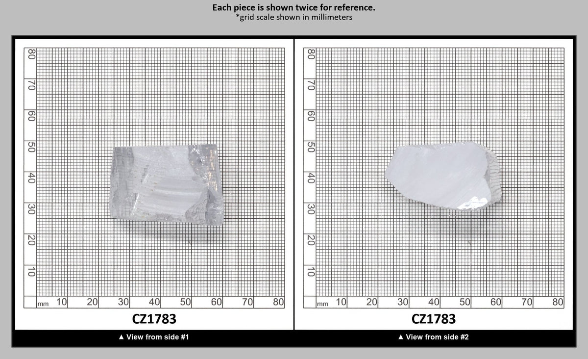 White Cubic Zirconia Faceting Rough for Gem Cutting - Various Sizes : CZ1783