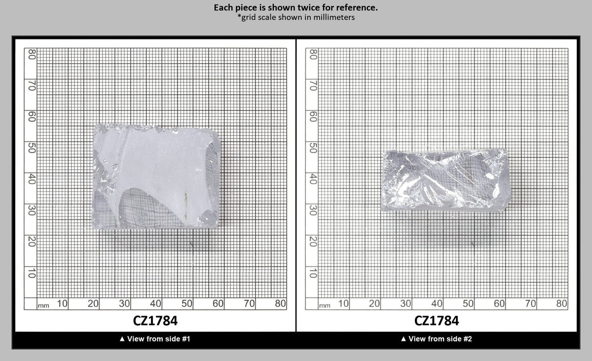 White Cubic Zirconia Faceting Rough for Gem Cutting - Various Sizes : CZ1784