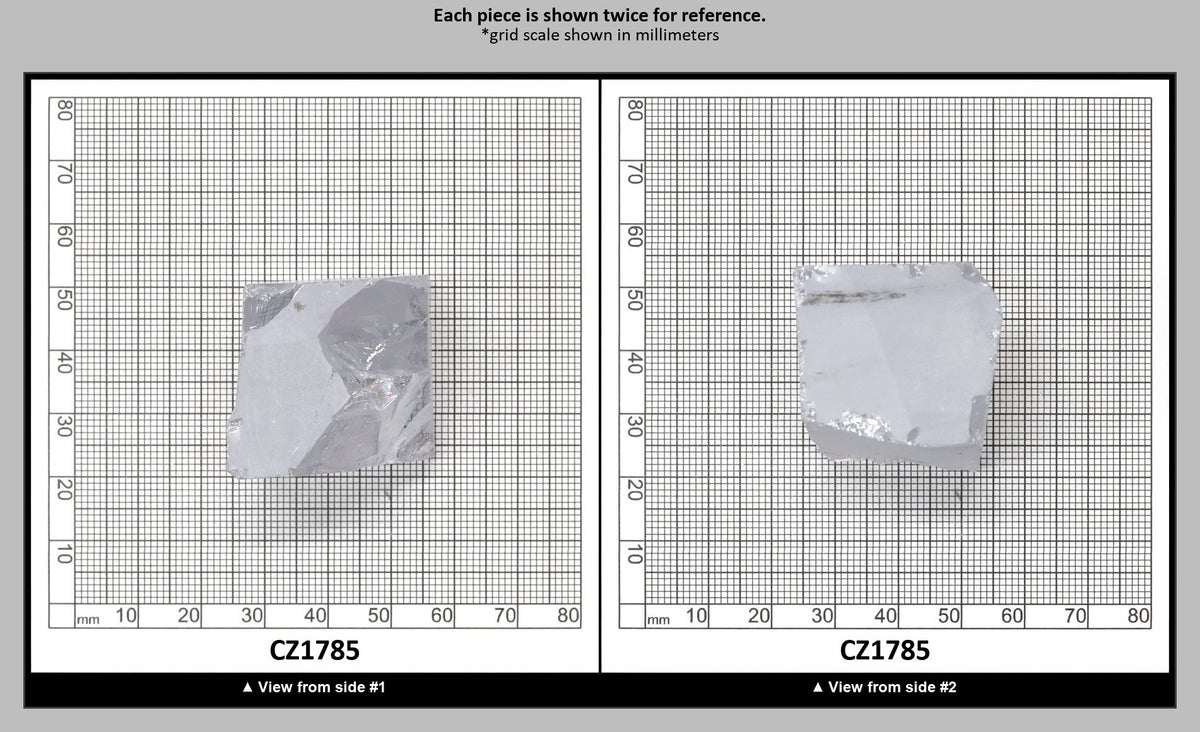 White Cubic Zirconia Faceting Rough for Gem Cutting - Various Sizes : CZ1785