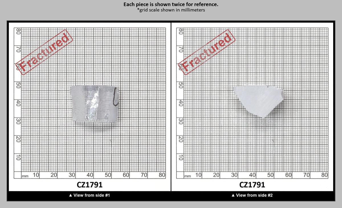 White Cubic Zirconia Faceting Rough for Gem Cutting - Various Sizes : CZ1791