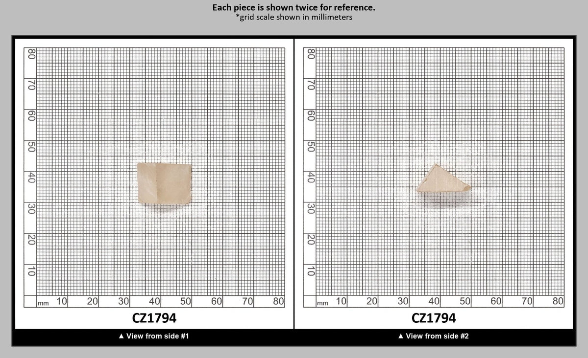 Peach Diamond Cubic Zirconia Faceting Rough for Gem Cutting - Various Sizes : CZ1794