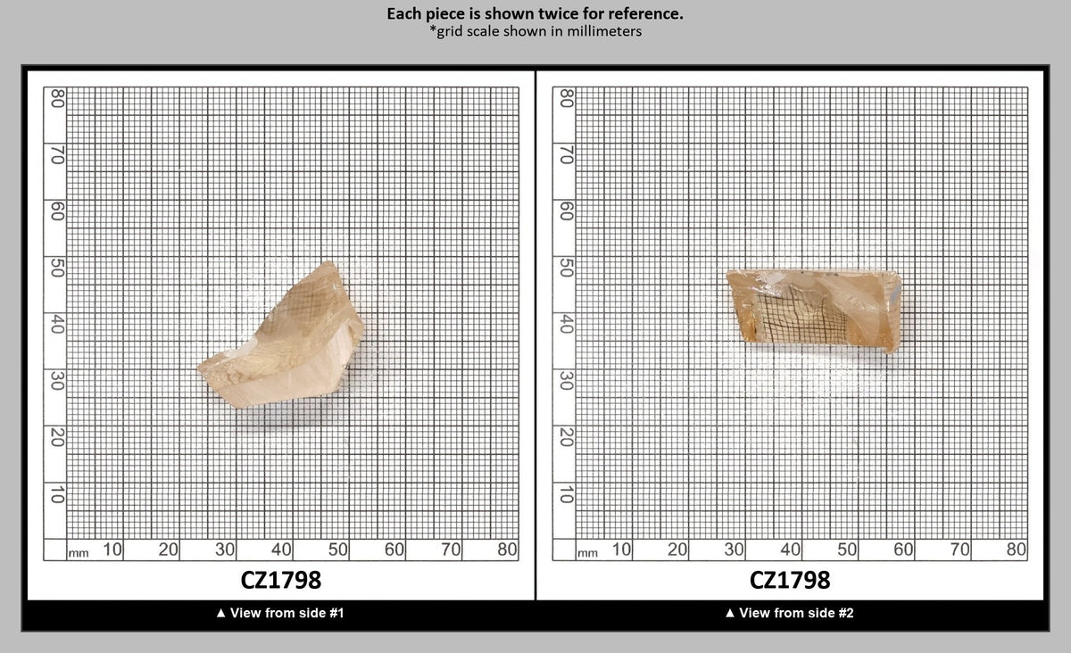 Peach Diamond Cubic Zirconia Faceting Rough for Gem Cutting - Various Sizes : CZ1798