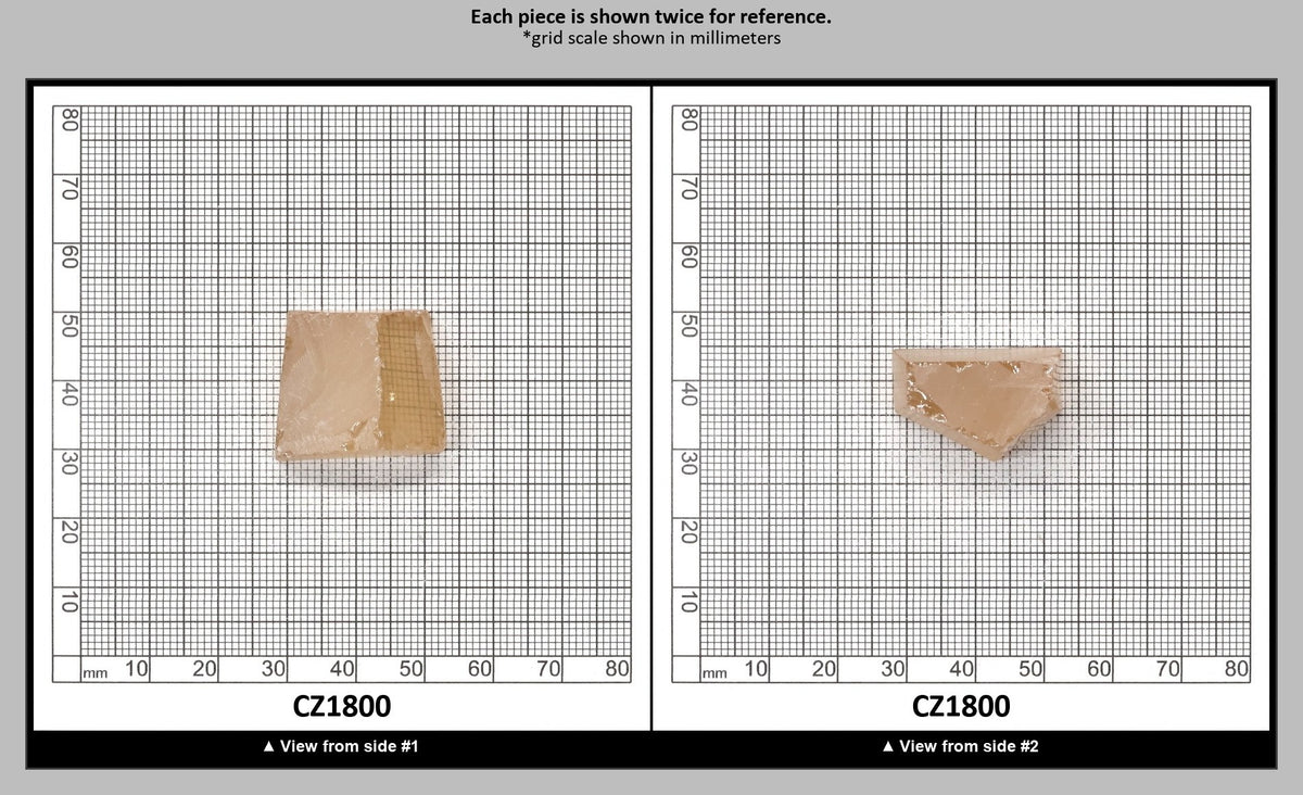 Peach Diamond Cubic Zirconia Faceting Rough for Gem Cutting - Various Sizes : CZ1800