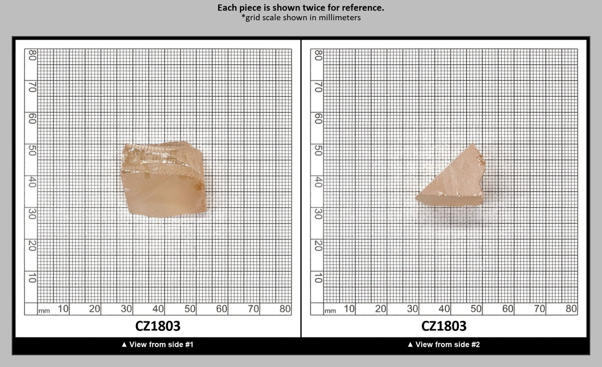 Peach Diamond Cubic Zirconia Faceting Rough for Gem Cutting - Various Sizes : CZ1803