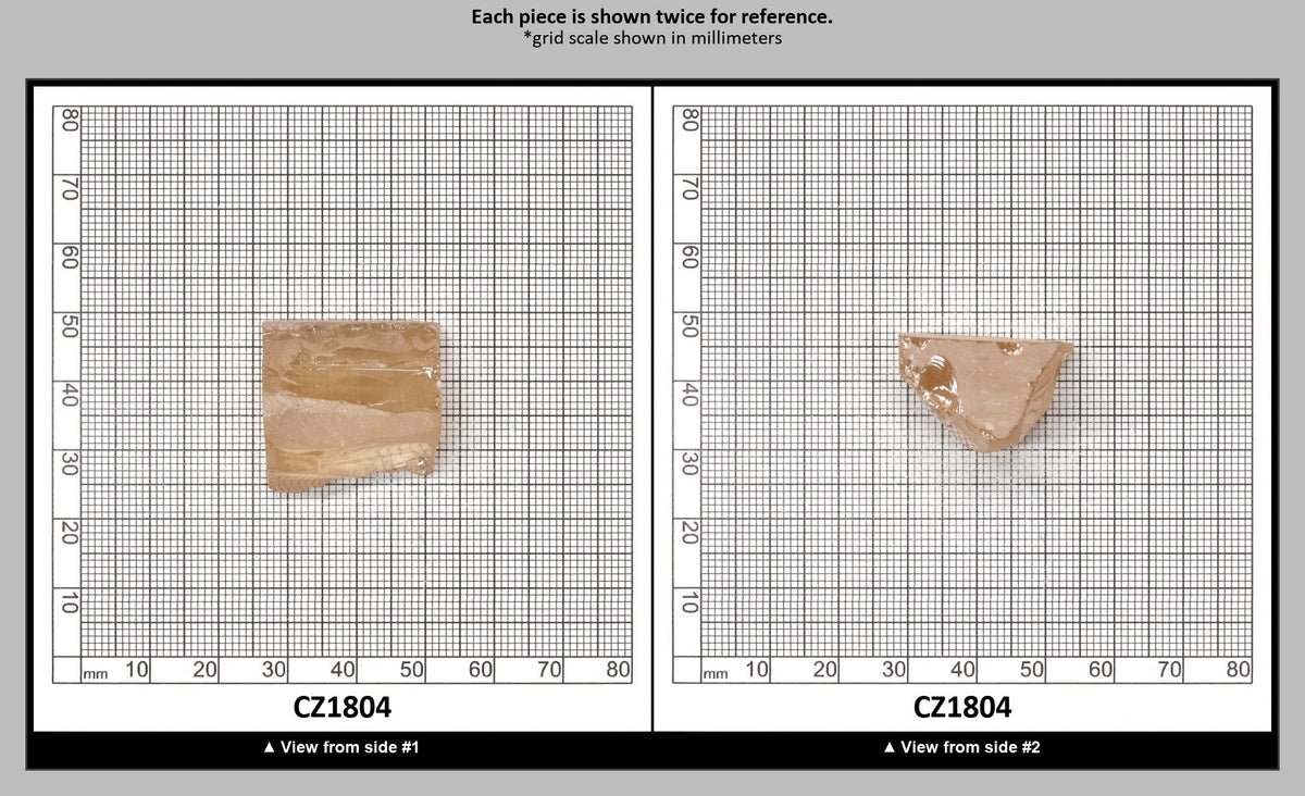 Peach Diamond Cubic Zirconia Faceting Rough for Gem Cutting - Various Sizes : CZ1804