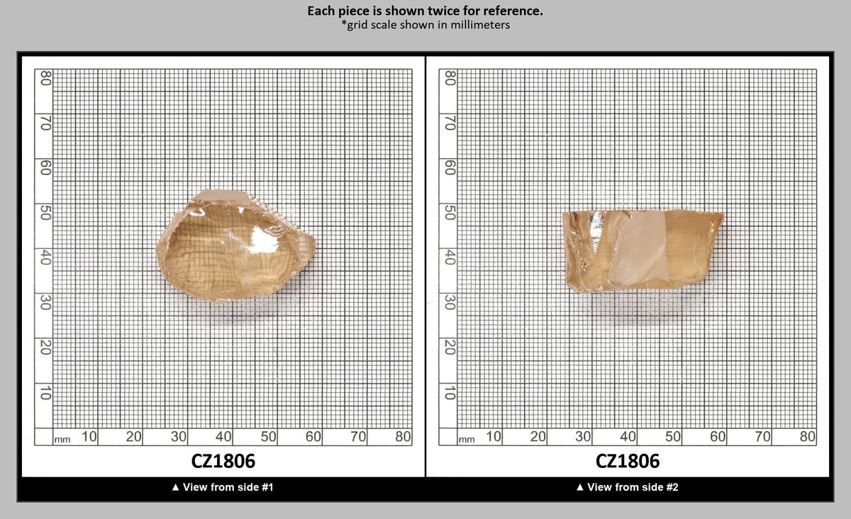 Peach Diamond Cubic Zirconia Faceting Rough for Gem Cutting - Various Sizes : CZ1806