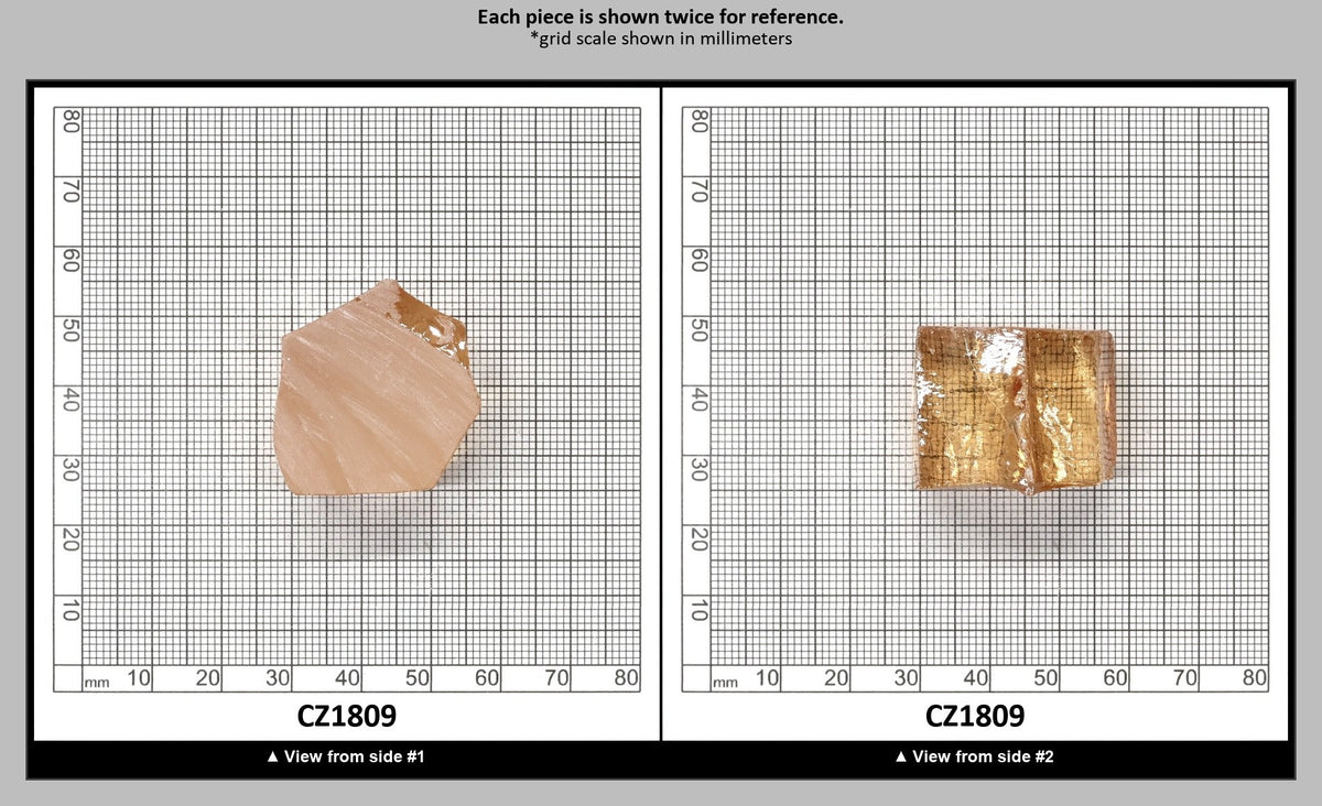 Peach Diamond Cubic Zirconia Faceting Rough for Gem Cutting - Various Sizes : CZ1809