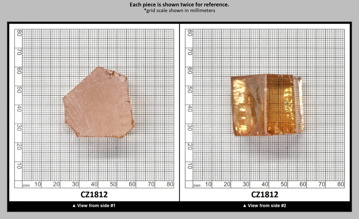 Peach Diamond Cubic Zirconia Faceting Rough for Gem Cutting - Various Sizes : CZ1812