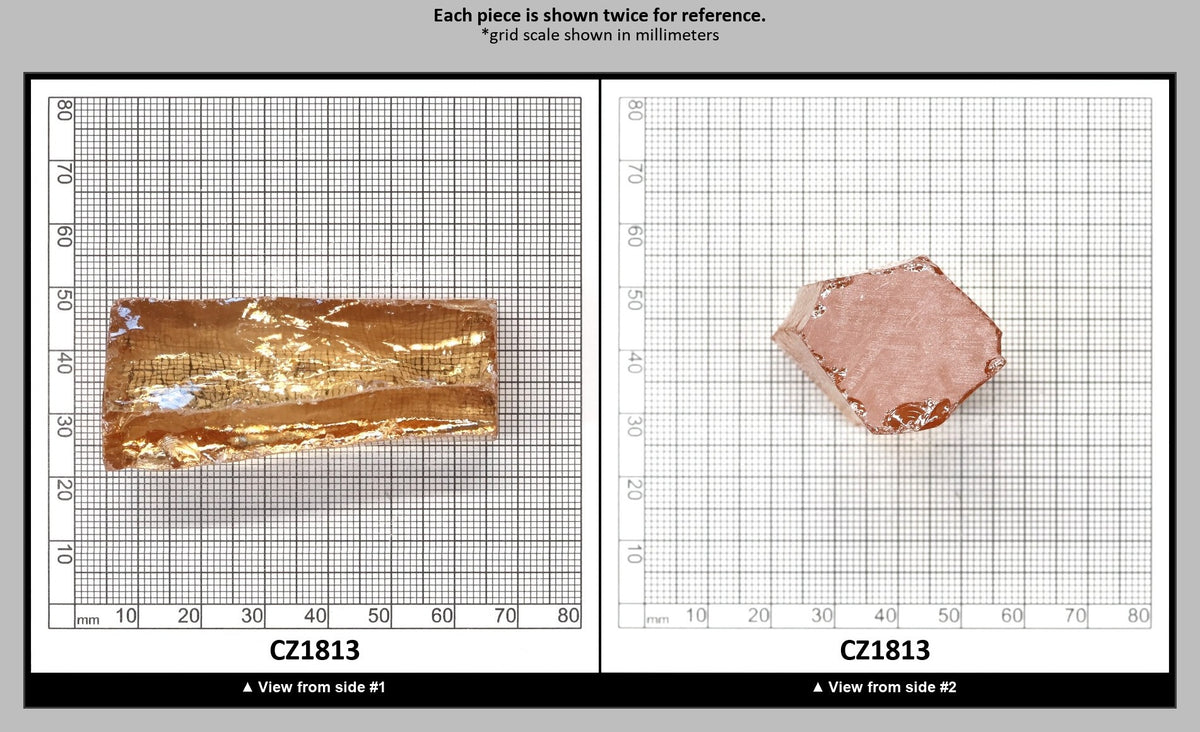 Peach Diamond Cubic Zirconia Faceting Rough for Gem Cutting - Various Sizes : CZ1813
