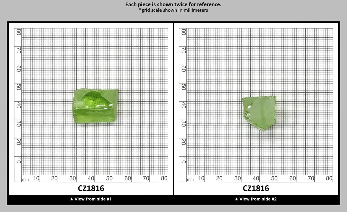 Heliodor Cubic Zirconia Faceting Rough for Gem Cutting - Various Sizes : CZ1816