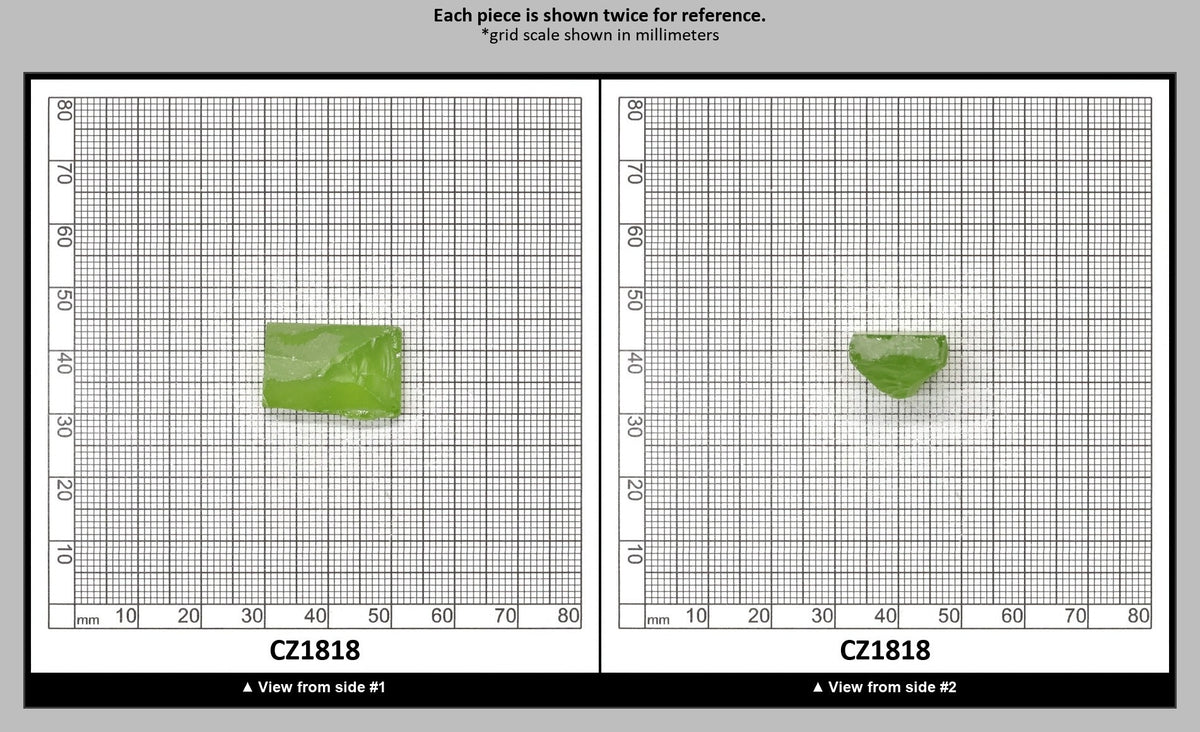 Heliodor Cubic Zirconia Faceting Rough for Gem Cutting - Various Sizes : CZ1818