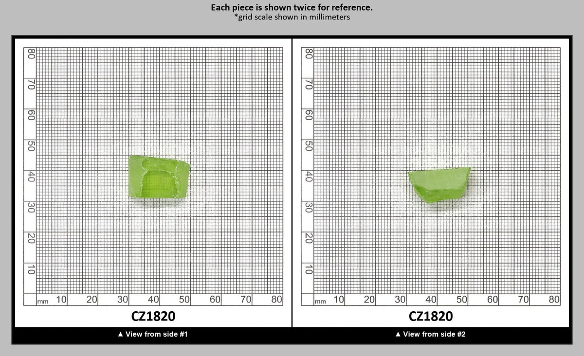 Heliodor Cubic Zirconia Faceting Rough for Gem Cutting - Various Sizes : CZ1820
