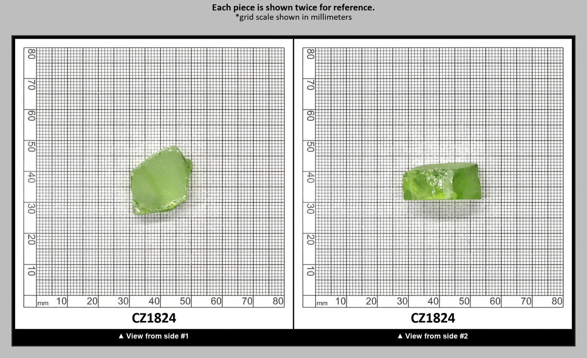 Heliodor Cubic Zirconia Faceting Rough for Gem Cutting - Various Sizes : CZ1824