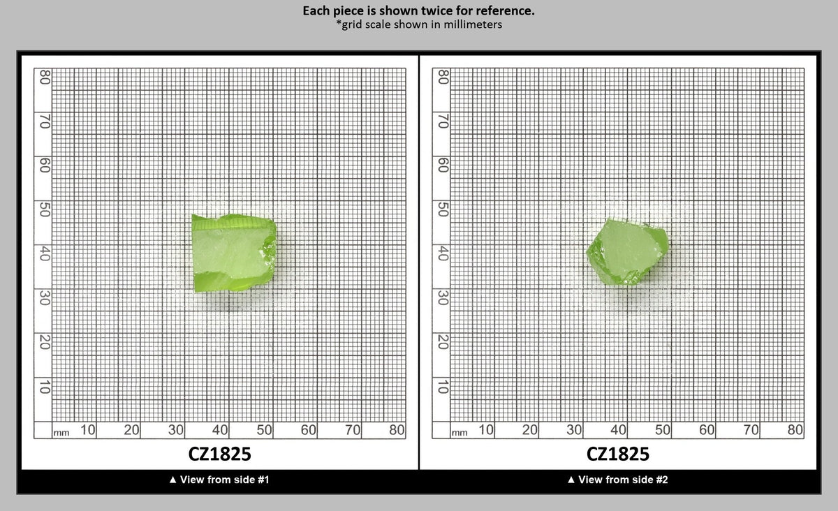 Heliodor Cubic Zirconia Faceting Rough for Gem Cutting - Various Sizes : CZ1825