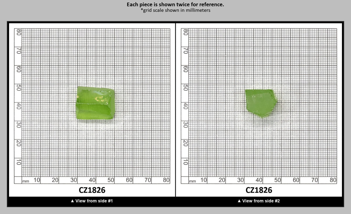 Heliodor Cubic Zirconia Faceting Rough for Gem Cutting - Various Sizes : CZ1826