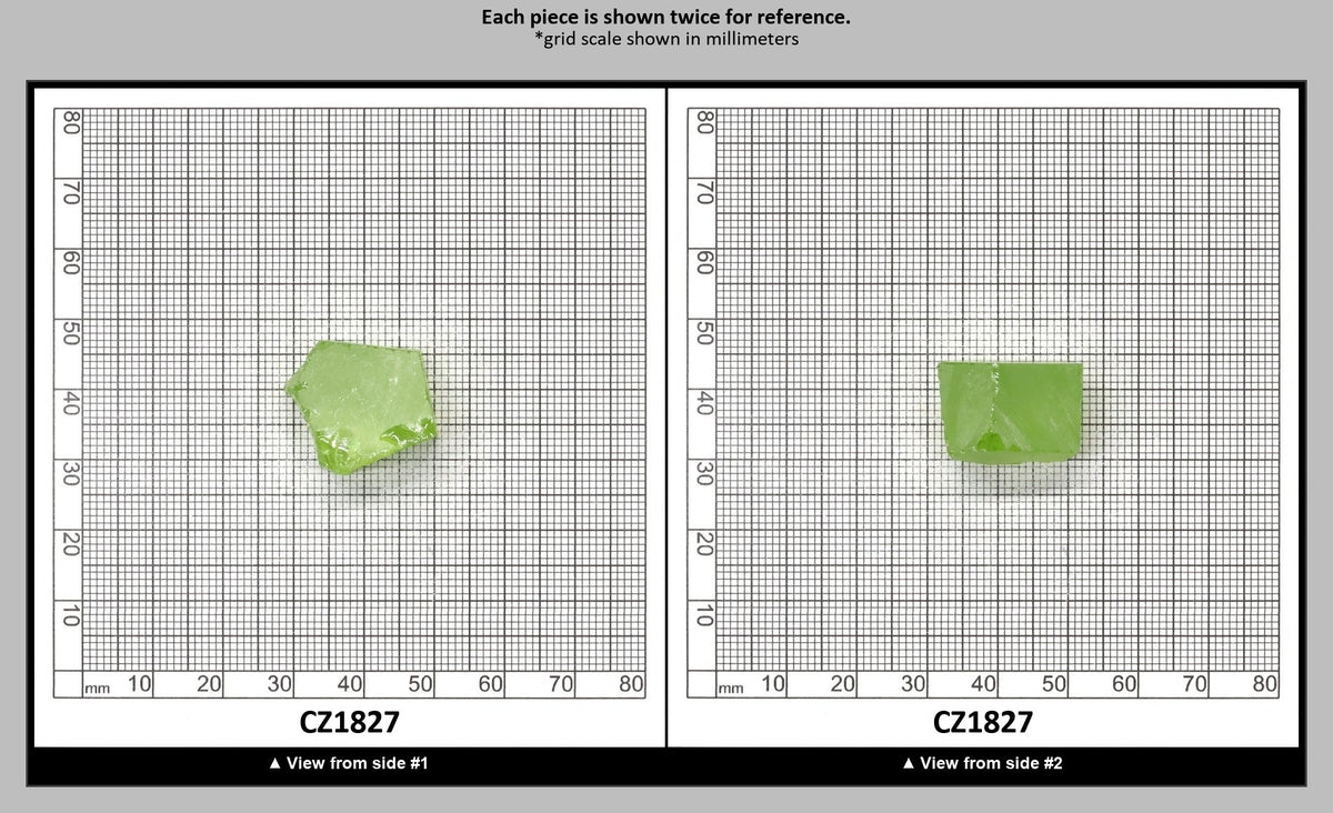 Heliodor Cubic Zirconia Faceting Rough for Gem Cutting - Various Sizes : CZ1827