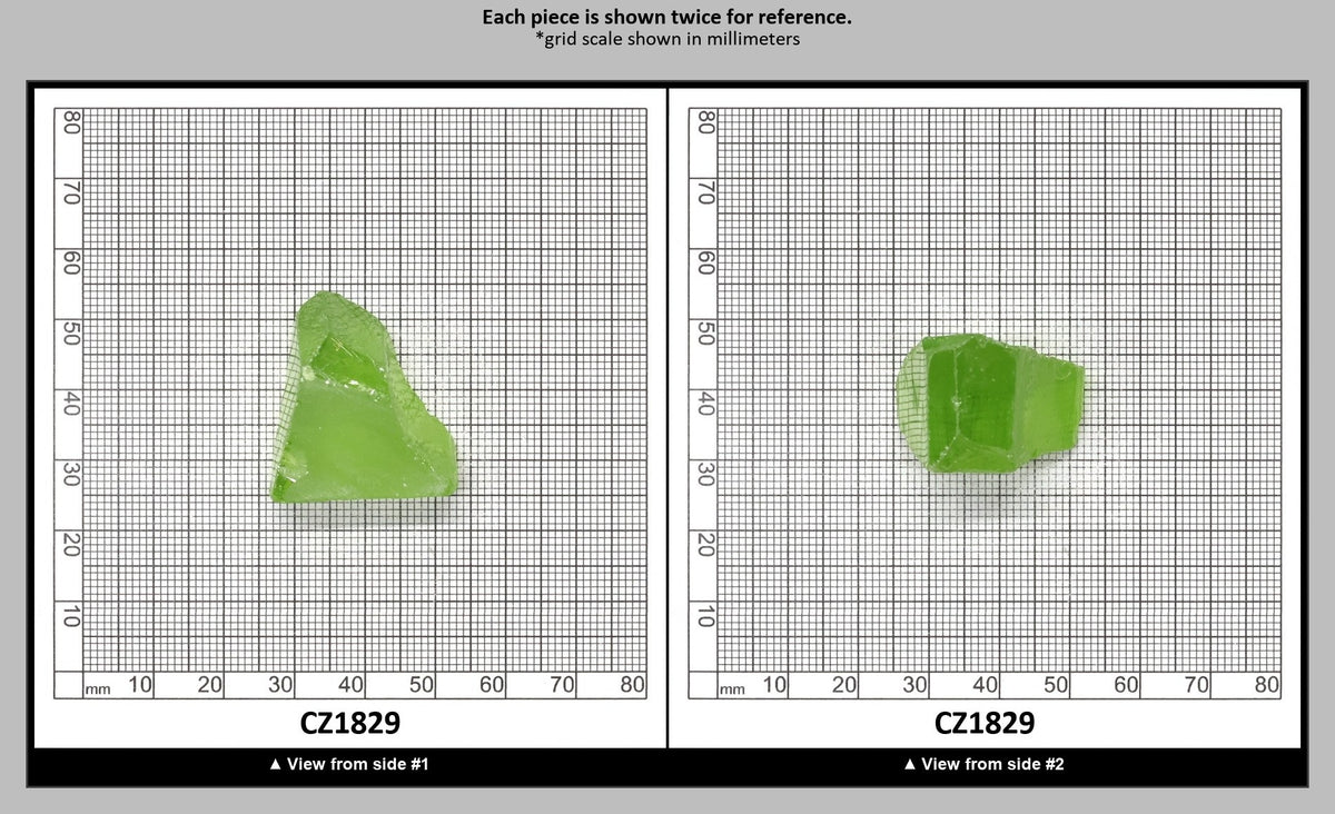 Heliodor Cubic Zirconia Faceting Rough for Gem Cutting - Various Sizes : CZ1829