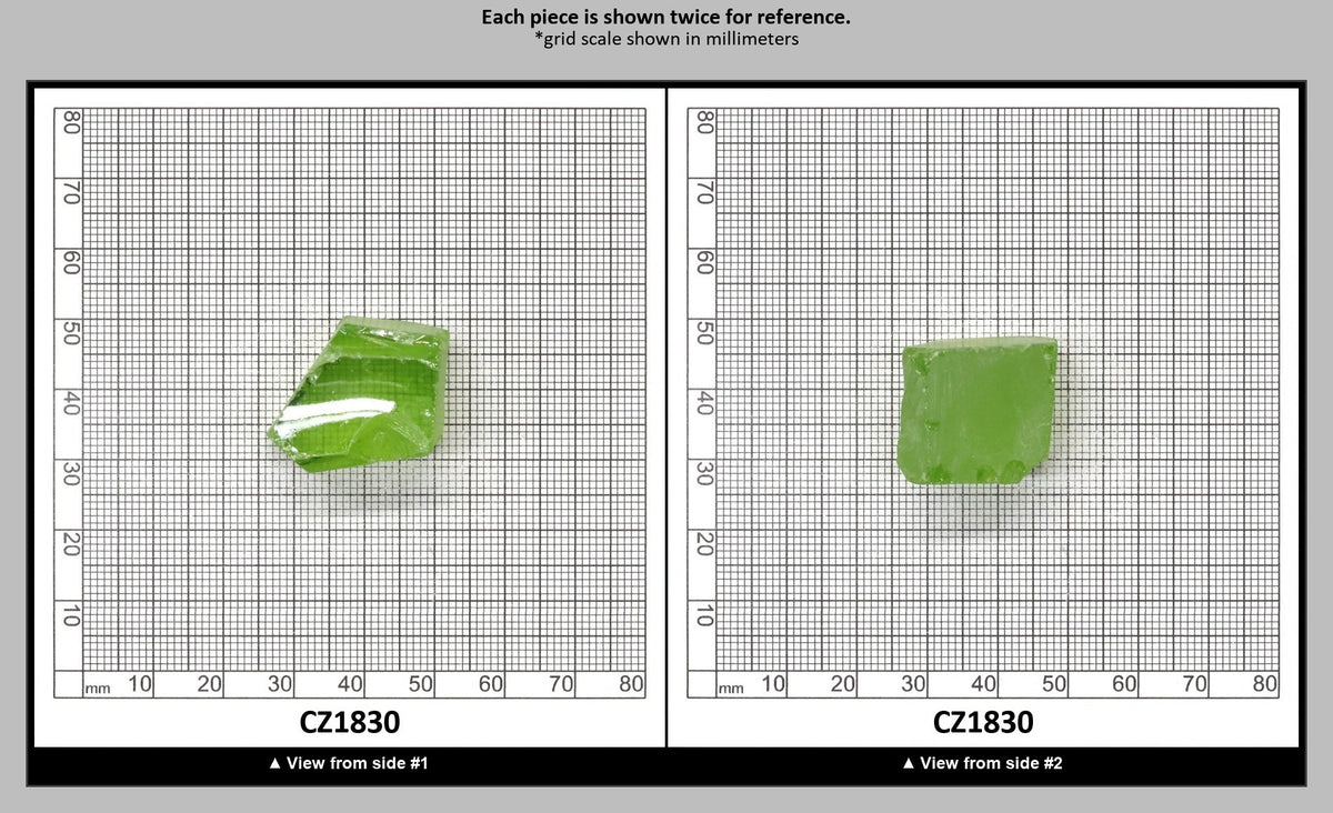 Heliodor Cubic Zirconia Faceting Rough for Gem Cutting - Various Sizes : CZ1830