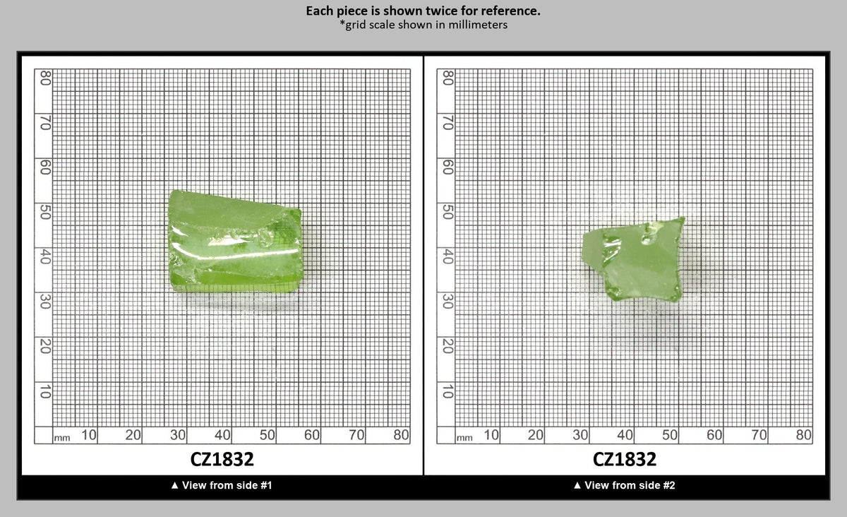 Heliodor Cubic Zirconia Faceting Rough for Gem Cutting - Various Sizes : CZ1832