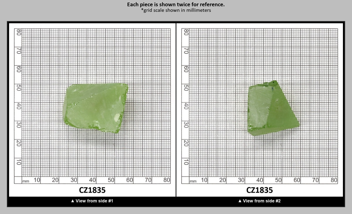 Heliodor Cubic Zirconia Faceting Rough for Gem Cutting - Various Sizes : CZ1835