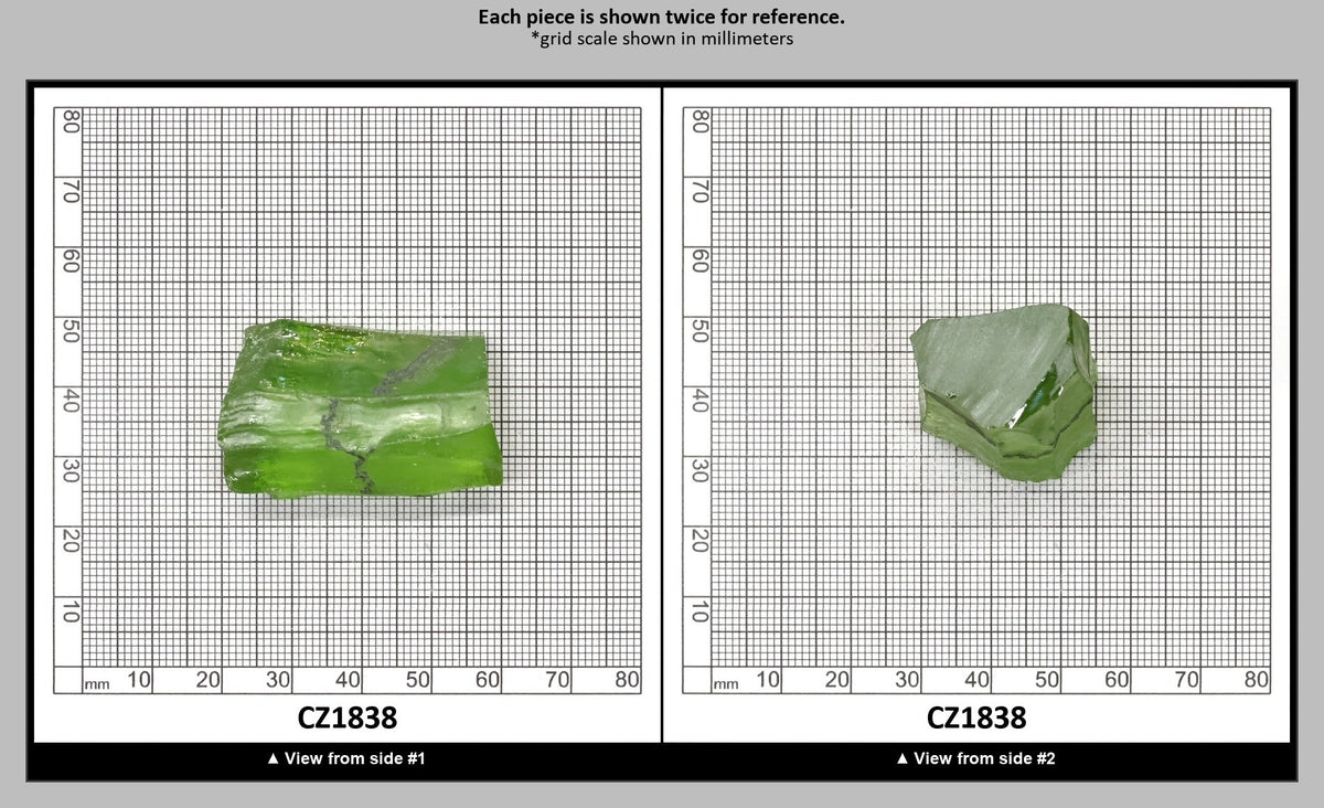 Heliodor Cubic Zirconia Faceting Rough for Gem Cutting - Various Sizes : CZ1838