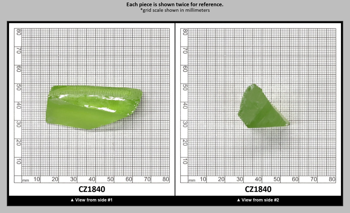 Heliodor Cubic Zirconia Faceting Rough for Gem Cutting - Various Sizes : CZ1840
