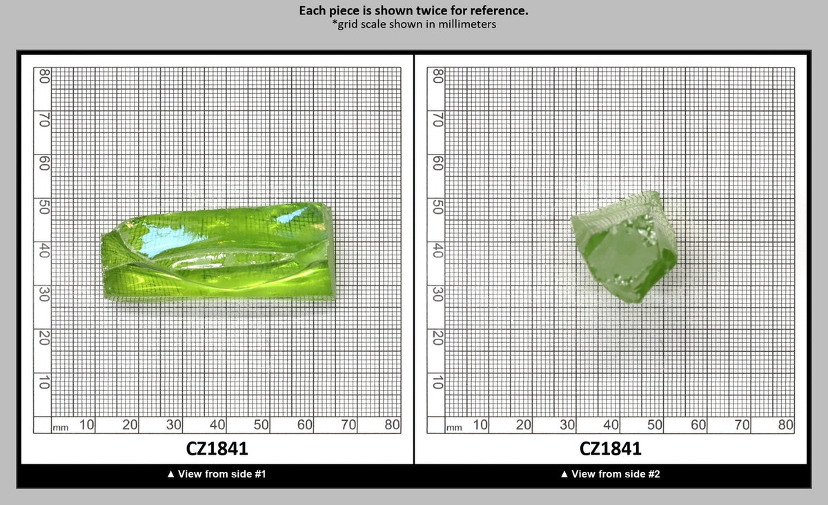 Heliodor Cubic Zirconia Faceting Rough for Gem Cutting - Various Sizes : CZ1841